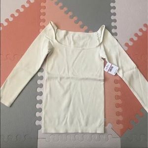 Free People Square Neck 3/4 Sleeve Top